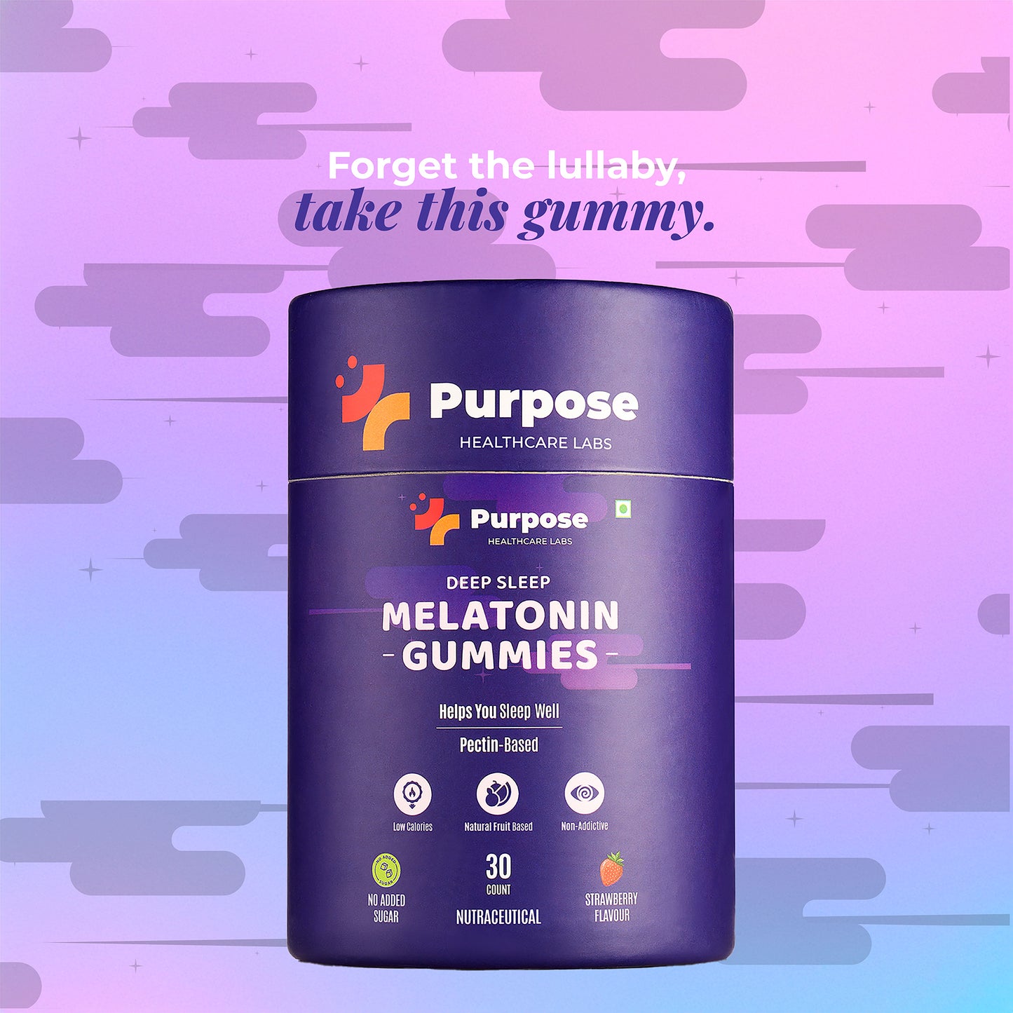 Melatonin Sleep Gummies – Pactin Based Non-Habit Forming Natural Sleep Aid - Purpose Healthcare