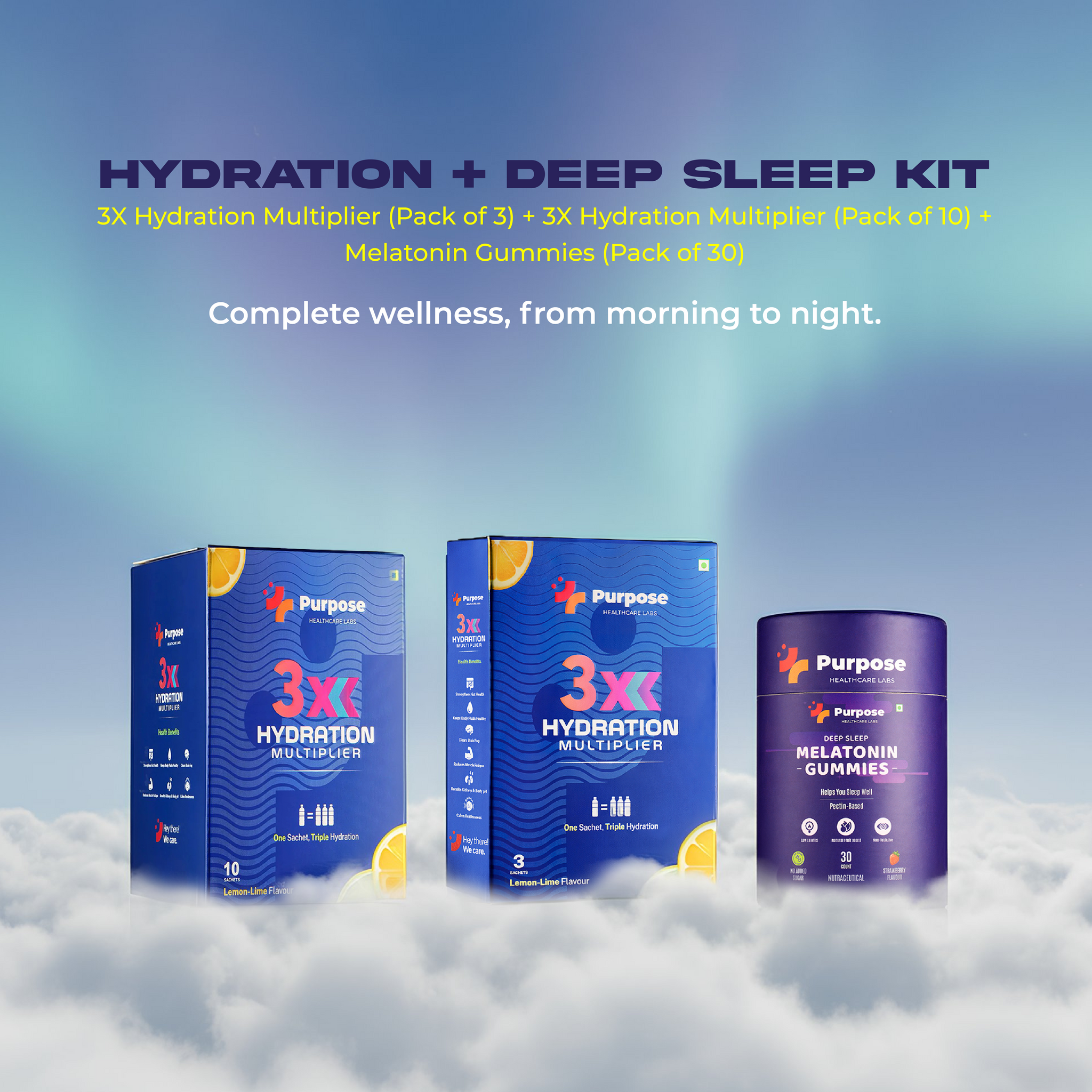 Hydration and Deep Sleep Kit - Day and Night Wellness by Purpose Healthcare