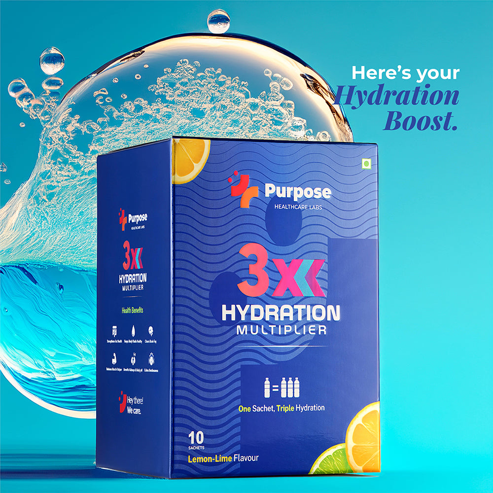 3X Hydration Multiplier with Electrolytes & Vitamins – One Sachet Triple Hydration – Pack of 10