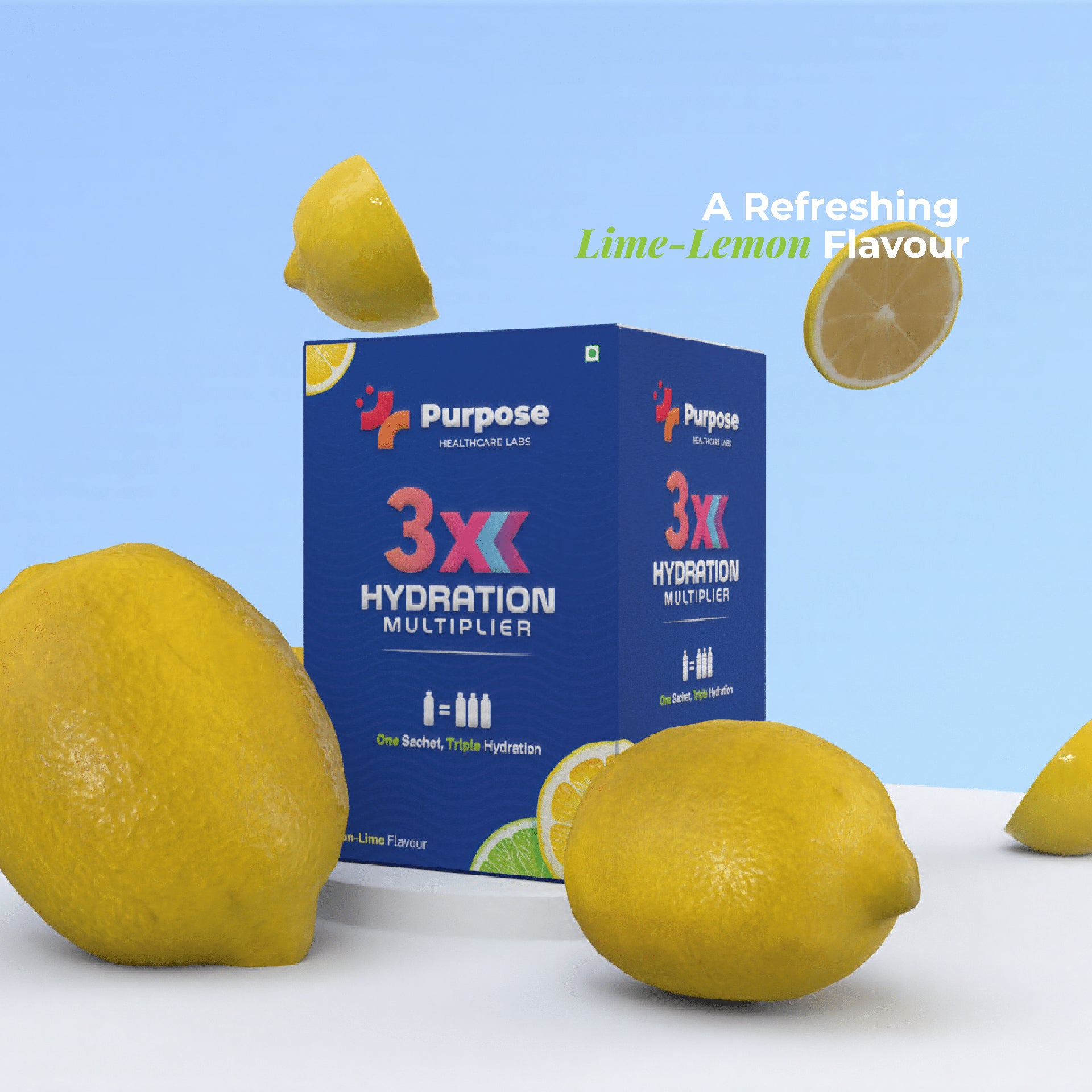 3X Hydration Multiplier with Electrolytes & Vitamins – One Sachet Triple Hydration – Pack of 10